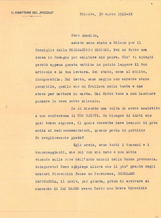 Lettera di Rino Alessi a Giovanni Ansaldo, 30-03-1942 (1)